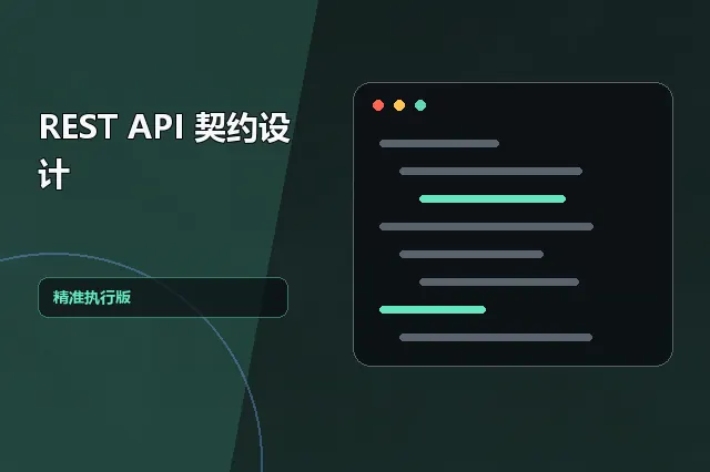 REST API 契约设计:精准执行版 的原创主题效果图