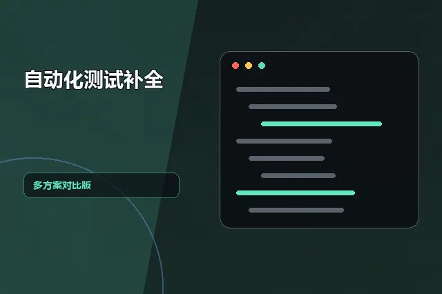 自动化测试补全:多方案对比版 的原创主题效果图