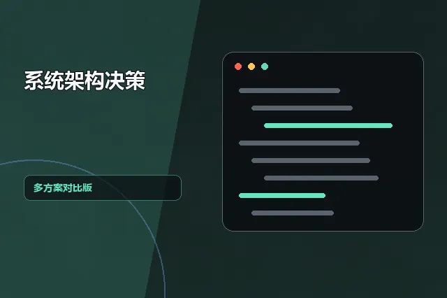 系统架构决策：多方案对比版 的原创主题效果图