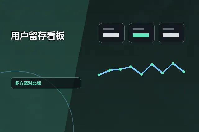 用户留存看板：多方案对比版 的原创主题效果图