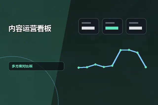 内容运营看板：多方案对比版 的原创主题效果图