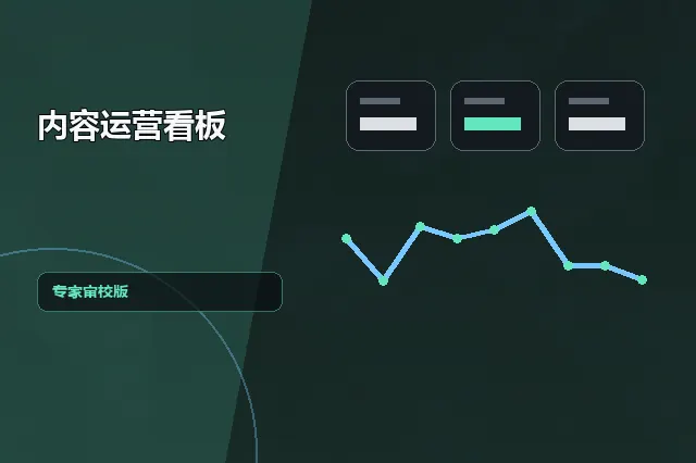内容运营看板：专家审校版 的原创主题效果图