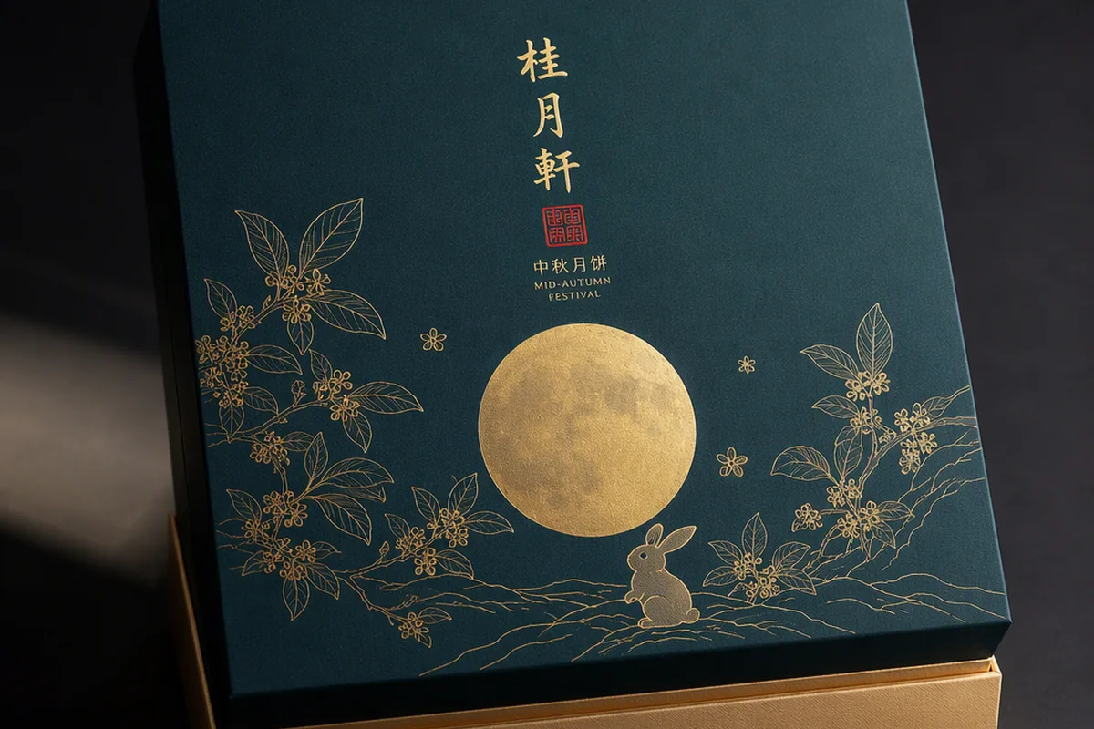 中秋月饼礼盒设计 的原创主题效果图