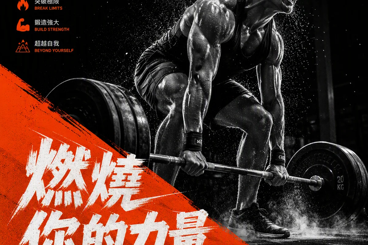 健身品牌宣传海报 的原创主题效果图