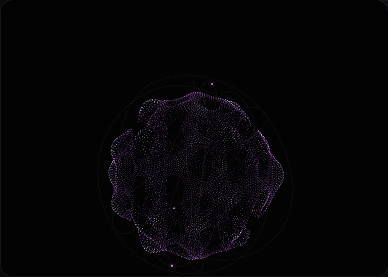 轨道球体背景的实际效果预览